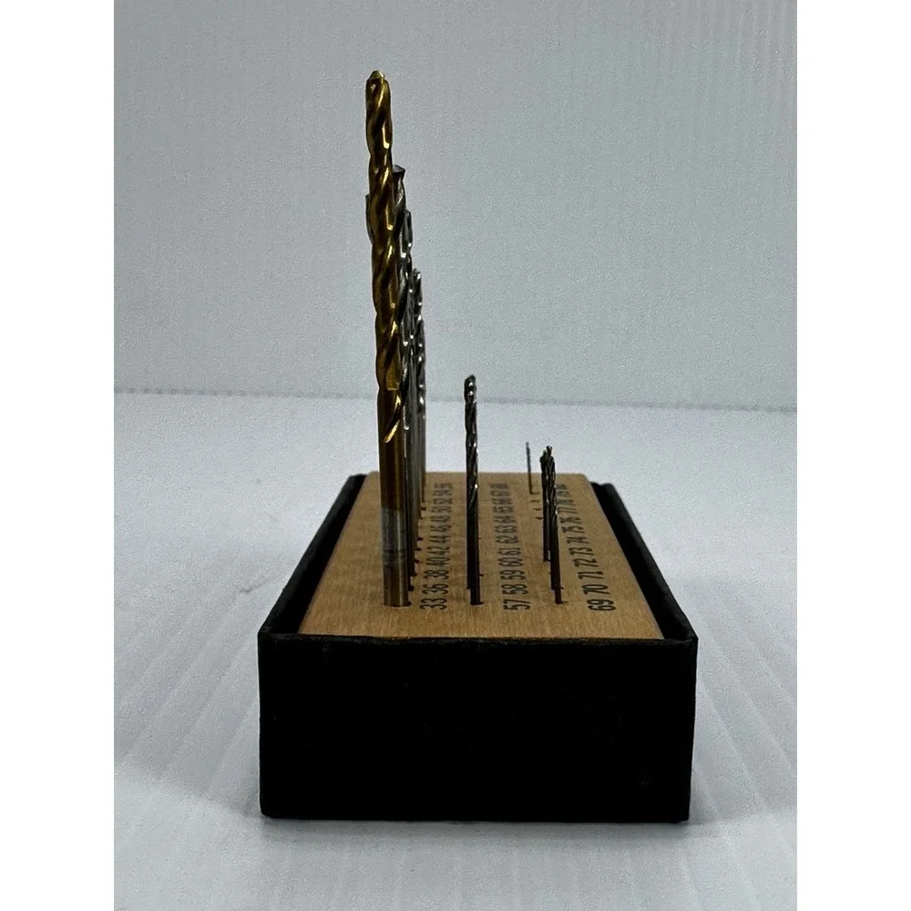 Vintage Wood Wooden‎ Drill Index Tool Organizer